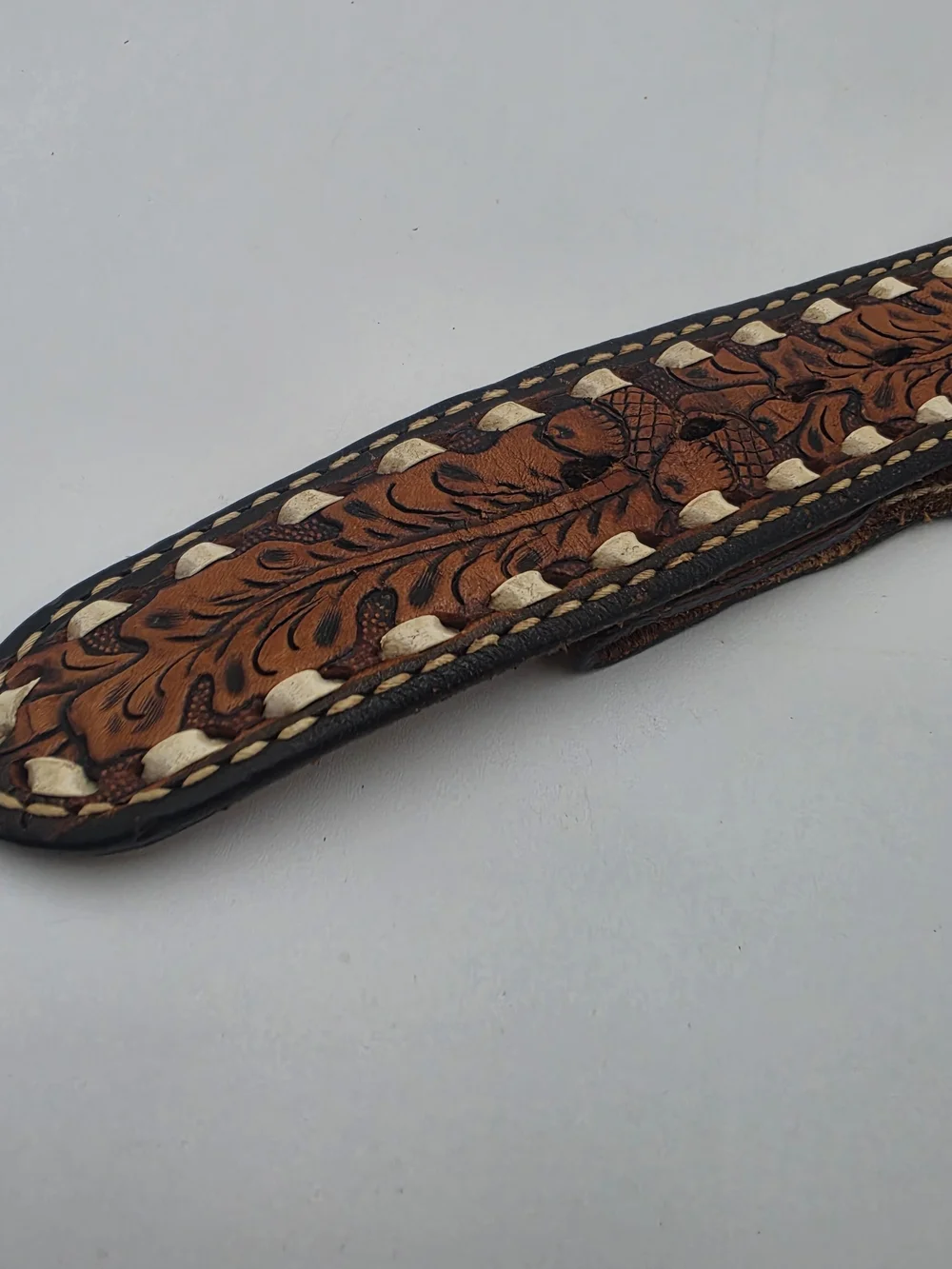 Tooled Leather Belt – 45